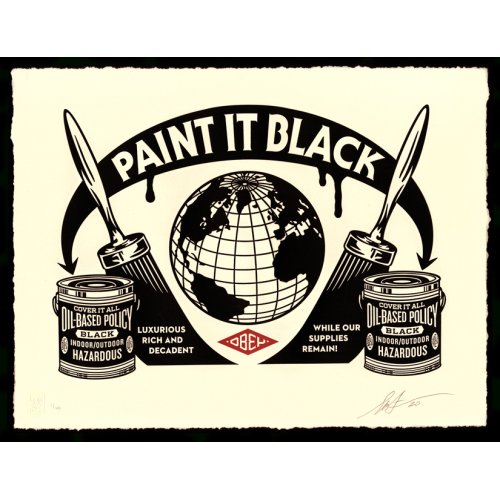 paint it black letterpress