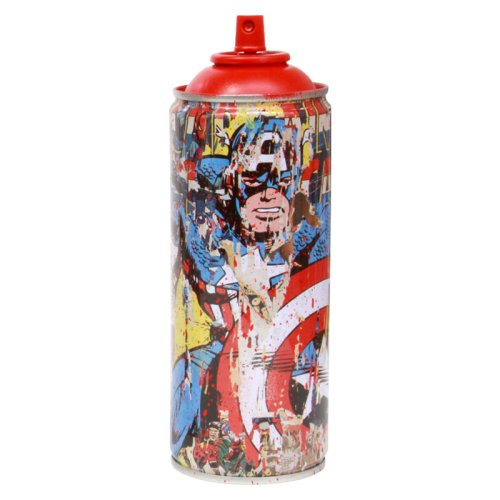 captain america - metal spray can (red)