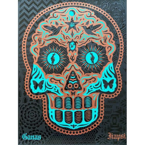 yaqui day of the dead copper & turquoise